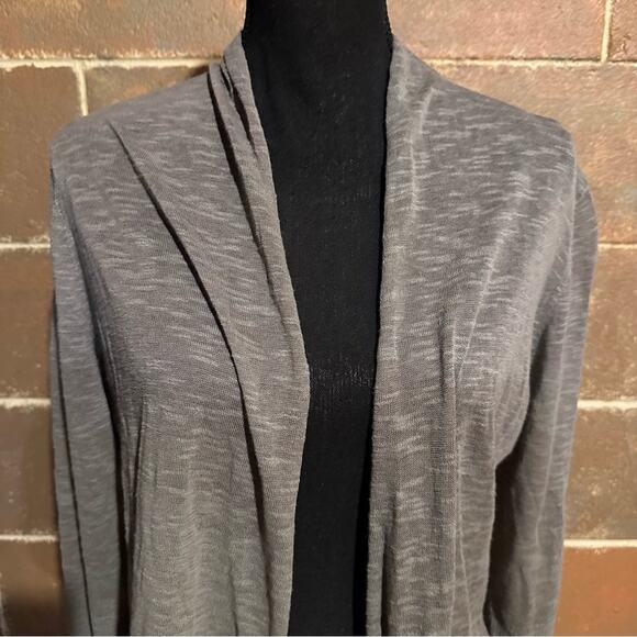 Coldwater Creek Lightweight Neutral Green Open Front Cardigan Women's S Small - Picture 3 of 8